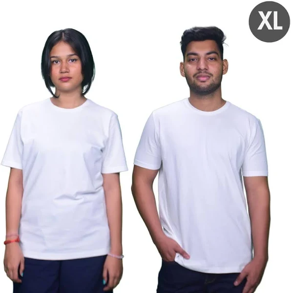 EQL Unisex Select Cotton Lycra T-Shirt | White - XL
